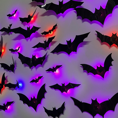 🎃Last Day 50% OFF:3D Bats Light Decorations Spooky Ornaments for Festival Halloween