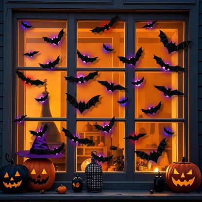 🎃Last Day 50% OFF:3D Bats Light Decorations Spooky Ornaments for Festival Halloween