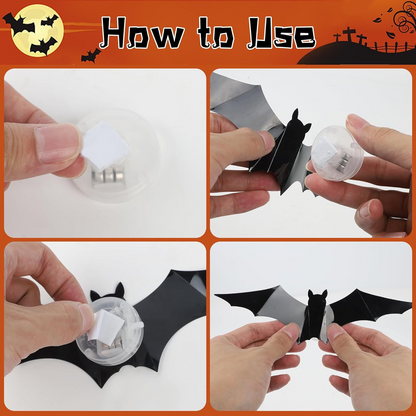 🎃Last Day 50% OFF:3D Bats Light Decorations Spooky Ornaments for Festival Halloween