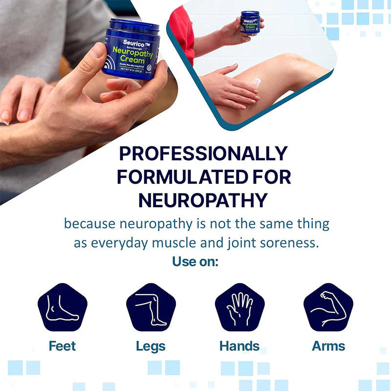 Seurico™ Neuropathy Relief Cream, Pain Relief for Feet, Toes, Legs, Hands & Arms